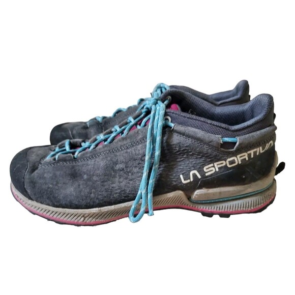 La Sportiva TX2 EVO Women 7 US Grey Leather Low Hiking Shoes Vibram Soles FLAWS - Picture 13 of 14
